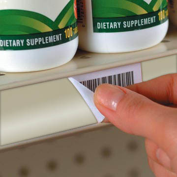 Label Release for C-Channel Shelves, Adhesive